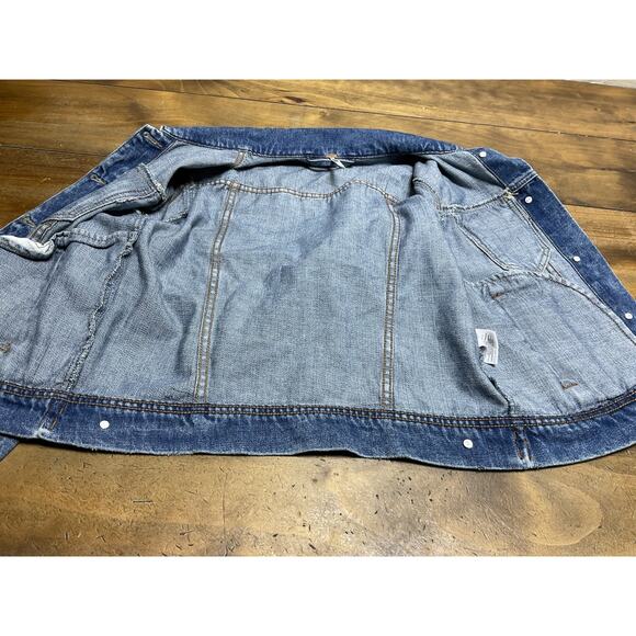 Free People Rumors Denim Jacket Indigo Boho Western Size XS - Picture 14 of 15